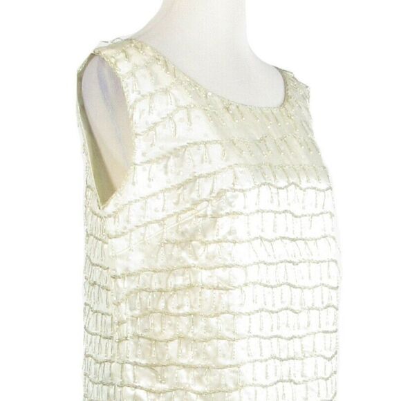 Wing Lock Co. ivory vintage top L - Picture 4 of 8